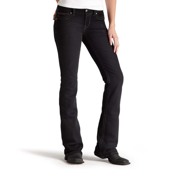 Ariat Pants - Women’s Ariat R.E.A.L Mid Rise Black Boot Cut Jean Size 25 R - 25x31